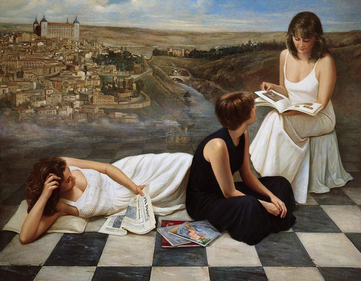 西班牙!西班牙艺术家 索莱达画中的女性,美丽动人!