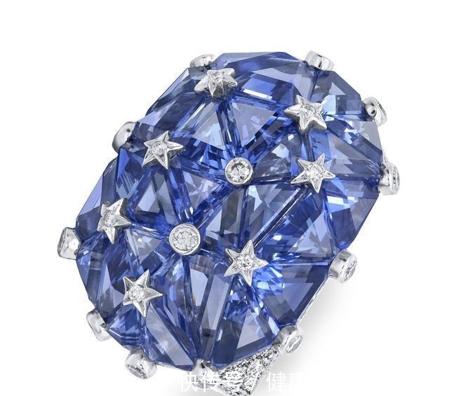 戒指&香奈儿,拼镶蓝宝石戒指,星空般浪漫!