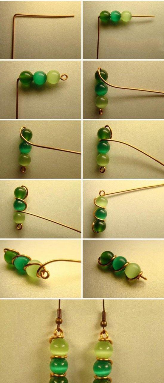 铁丝|嫌弃耳环难看,在家拿些珠子,串一串,每天都戴不同风格!附教程