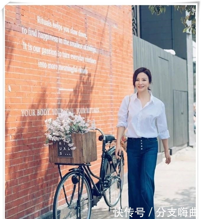 阔腿裤+衬衫=中年女性气质穿搭,开春正流行