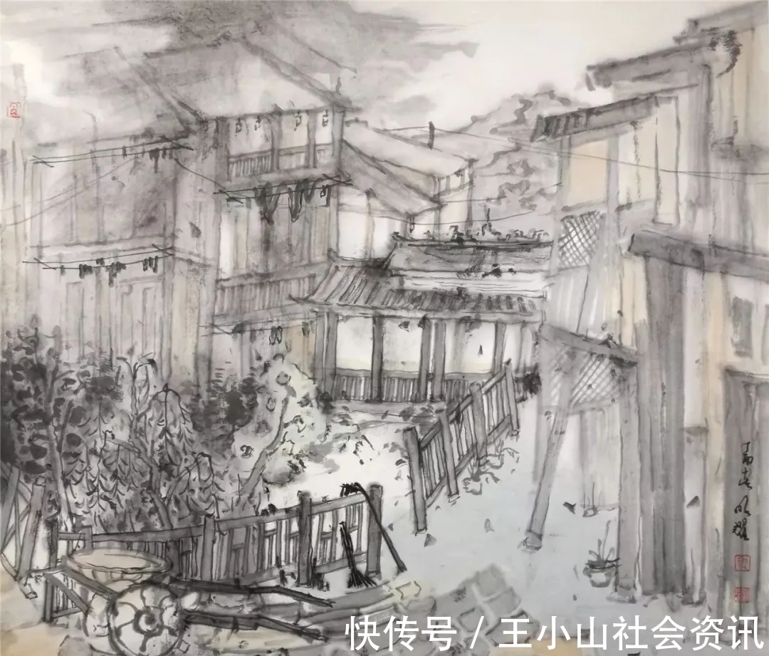 洋泾浜!80后的山水画家马明耀,“穿西装结领带”,一口“洋泾浜”