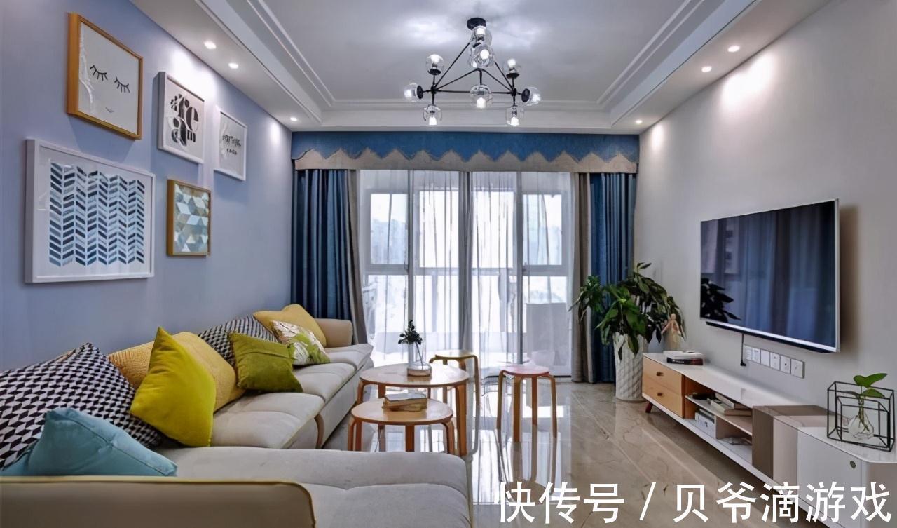 电视背景墙|新房装修完工,老公是设计师,省了不少设计费,简欧风真漂亮