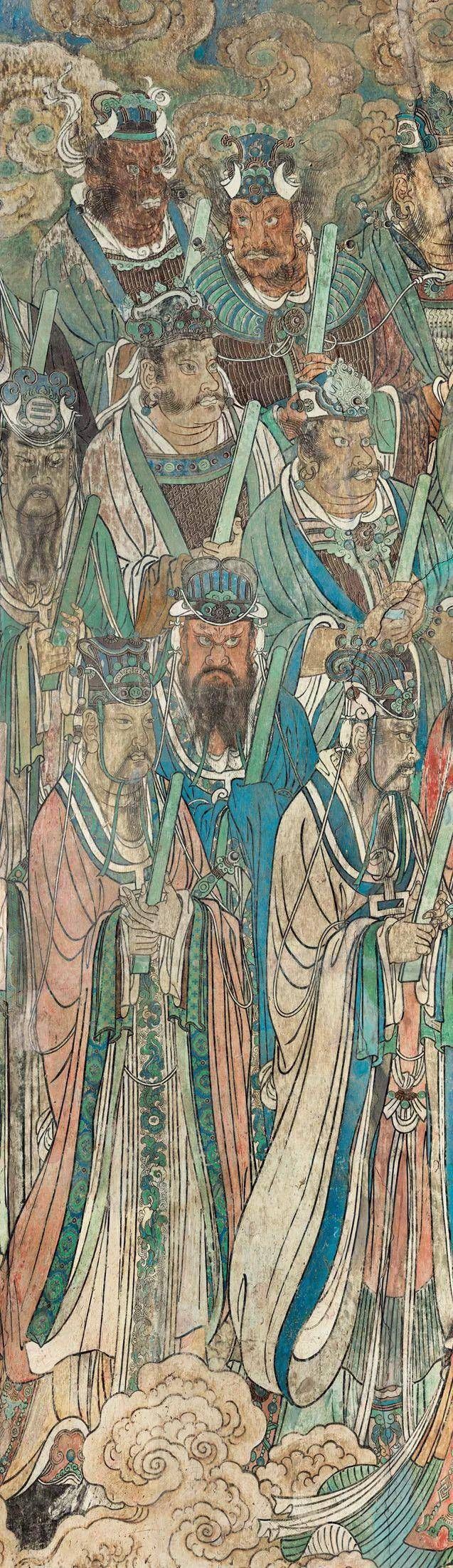 元始天尊#鉴赏|永乐宫壁画里的色彩美学