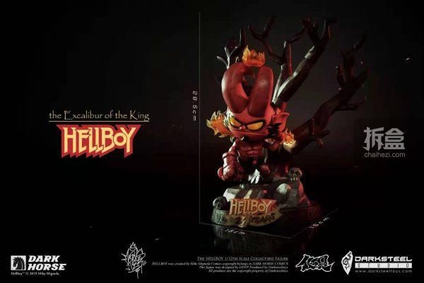 周年|DARKSTEEL TOYS 地狱男爵25周年 Q版雕像 王者之剑版