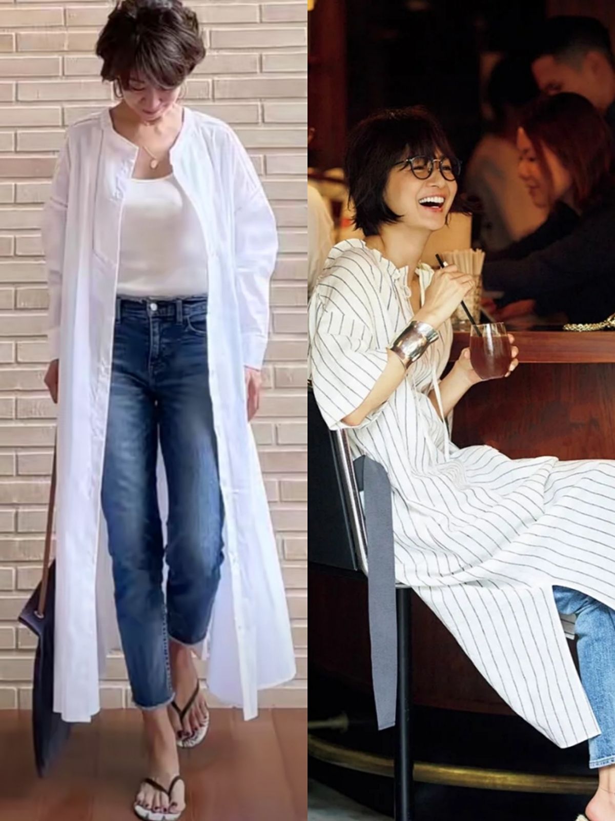 夏季|夏季衬衫“穿长不穿短”，藏肉舒适不挑人就算了，搭对了还很优雅