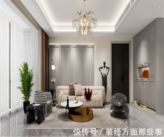 三居室|133平现代风三居室,灰色与白色相映衬,冷静沉着