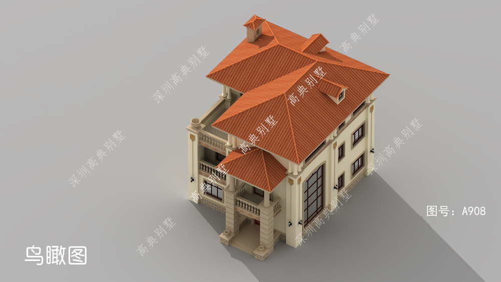 别墅|自建欧式别墅,色彩鲜明