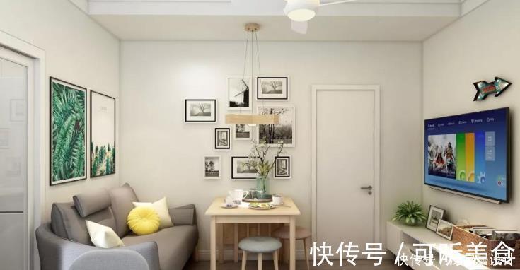 空间|35㎡一居,客餐厅兼工作区,每寸空间不浪费,功能堪比大户型,服