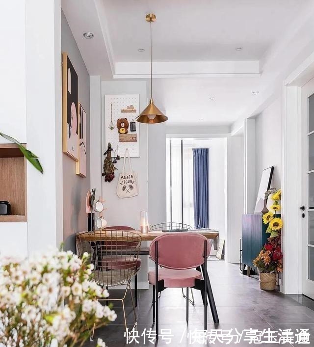 平面图|100平三居室,轻奢风,色彩明亮,简约清爽(附平面图)!