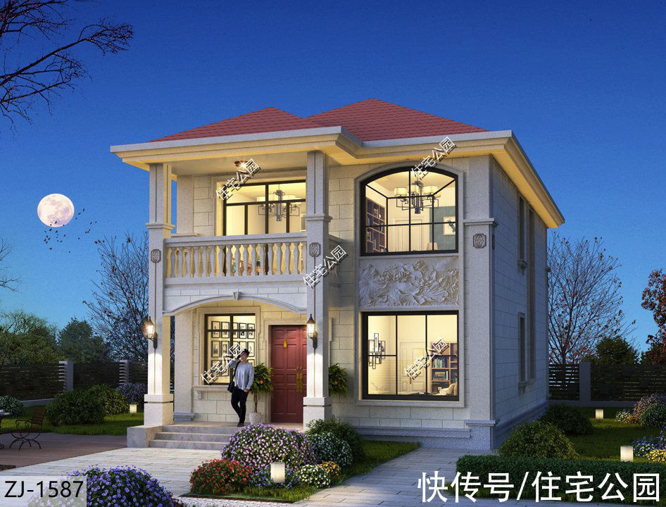 预算|面宽8米也能建出大气别墅,10套小面宽图纸,哪套更适合你家?