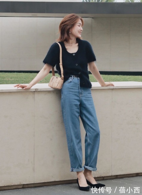 阔腿裤|小个子女生入秋搭配秘诀:颜色+版型,来学这位博主的私服造型