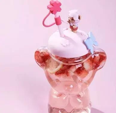 帽子|今年最可爱的杯子，樱花小熊粉帽子，送它让女友爱上喝热水！