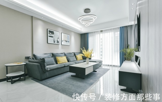 电视背景墙|140平现代简约三居室复式,给人一种宁静、优雅的感觉