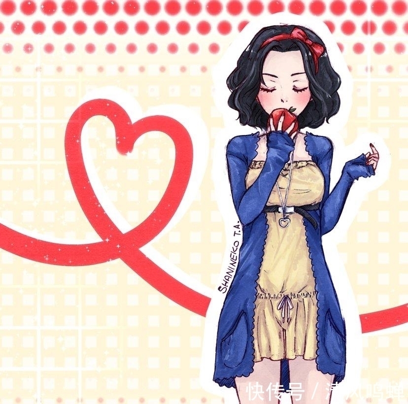 迪士尼公主&插画师将迪士尼公主绘成流行概念风格,使之充满少女活力