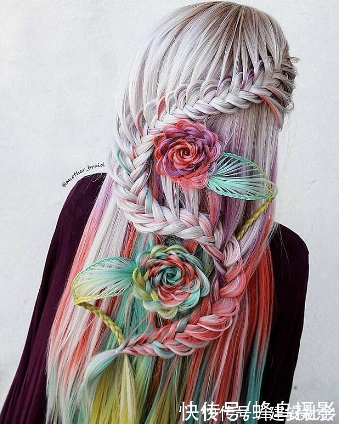发型 65张编发照片,这哪是编头发分明是画画,图3这发型一次要半天
