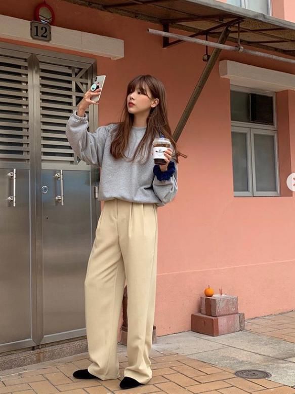 “阔腿裤”输惨了会藏肉的“云朵裤”也太显瘦了吧