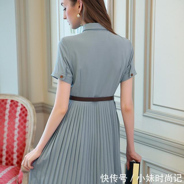 水溶|时尚OL连衣裙,白富美穿出来