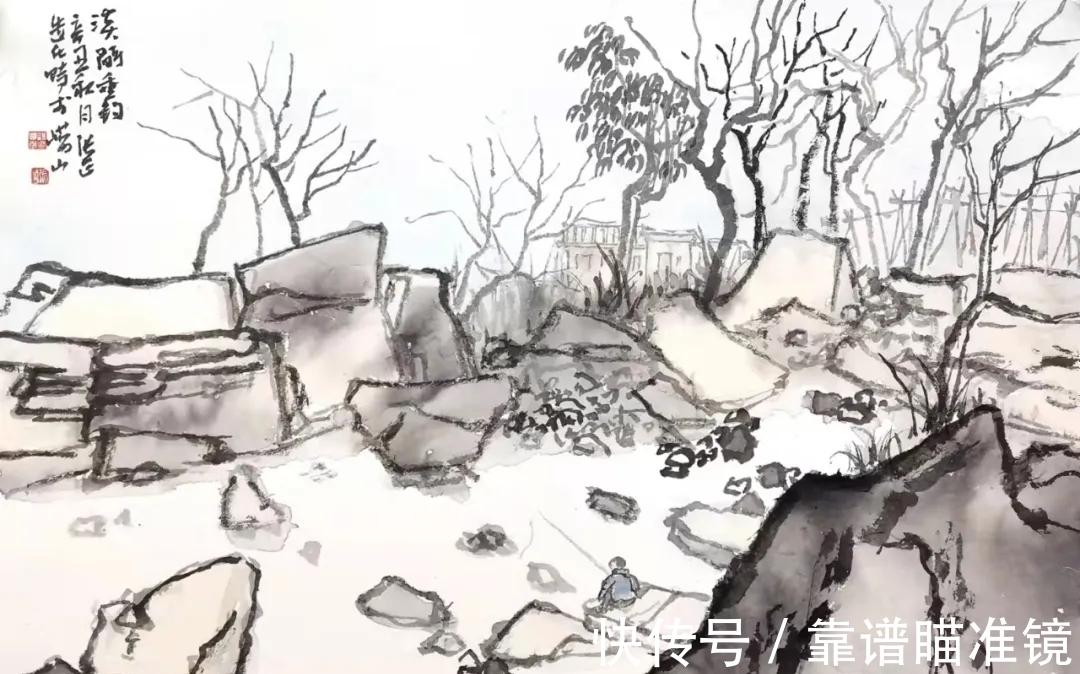 清溪$张正山水画,似一条从传统大山里流出的清溪