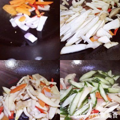 巨下饭|#巨下饭的家常菜#黄瓜炒菌菇