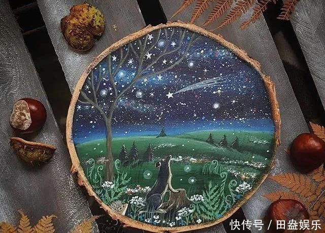 废弃的木头切成了片,竟然这么多地方都用得到,DIY手工绘画