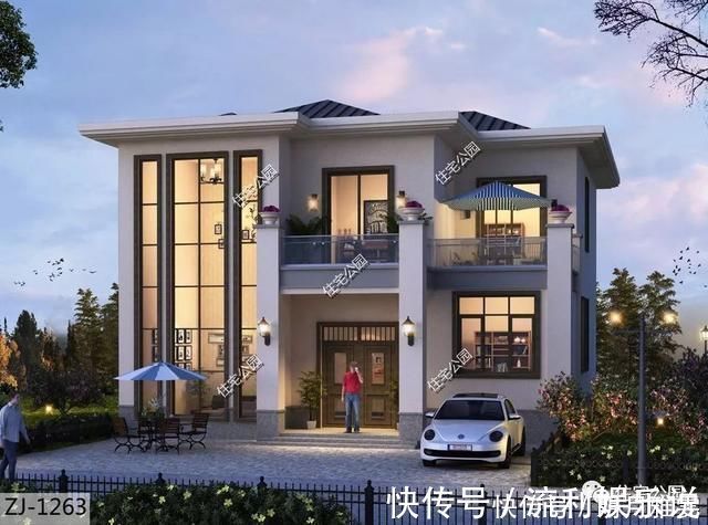 地下室|回农村盖别墅，落地窗+挑空客厅就是漂亮，3套图纸倾心推荐