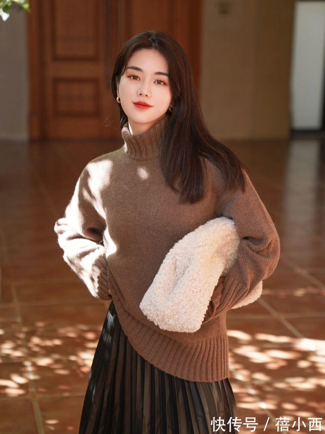 搭配|秋季少穿“卫衣”,建议多穿“毛衣”,搭配半身裙优雅到骨子里