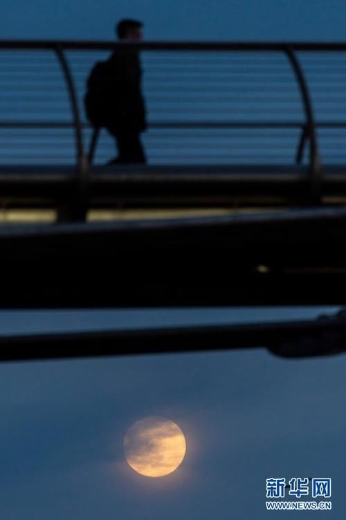 伦敦：“超级月亮”现身夜空
