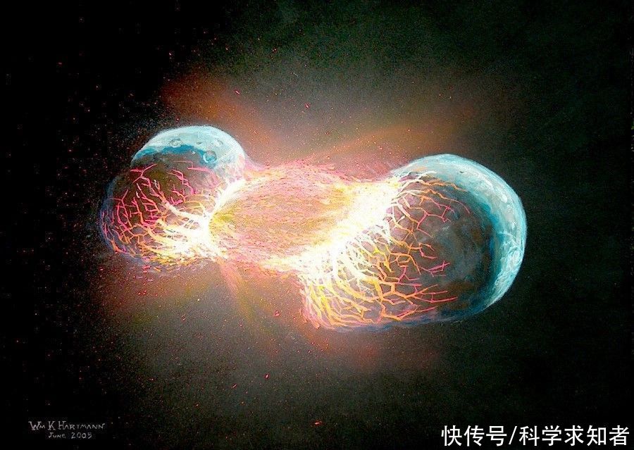 「宇宙出生日记」火星大小的天体撞击地球，形成了今天的月亮