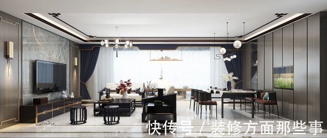 精睿|180平现代中式四居室,既有中式的稳重,又有简约风的时尚自由
