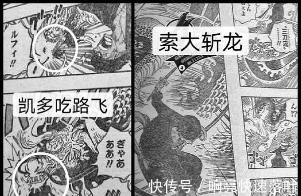 鬼岛|海贼王1003详细情报路飞被暴鲤龙吃进嘴里,索大击穿凯多龙鳞