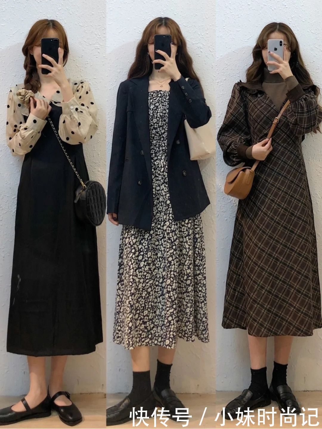 早春温柔优雅的裙装穿搭, 显高显瘦的同时又很休闲, 凸显身材