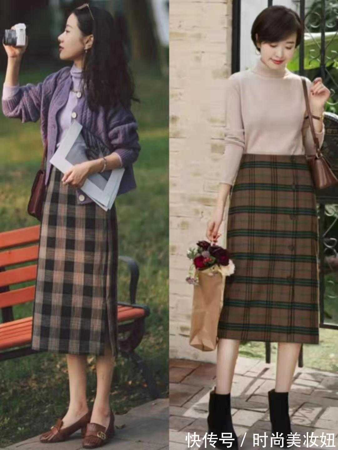 冬季 “过膝裙”才是冬季该有的穿搭,优雅洋气又保暖,照穿显气质