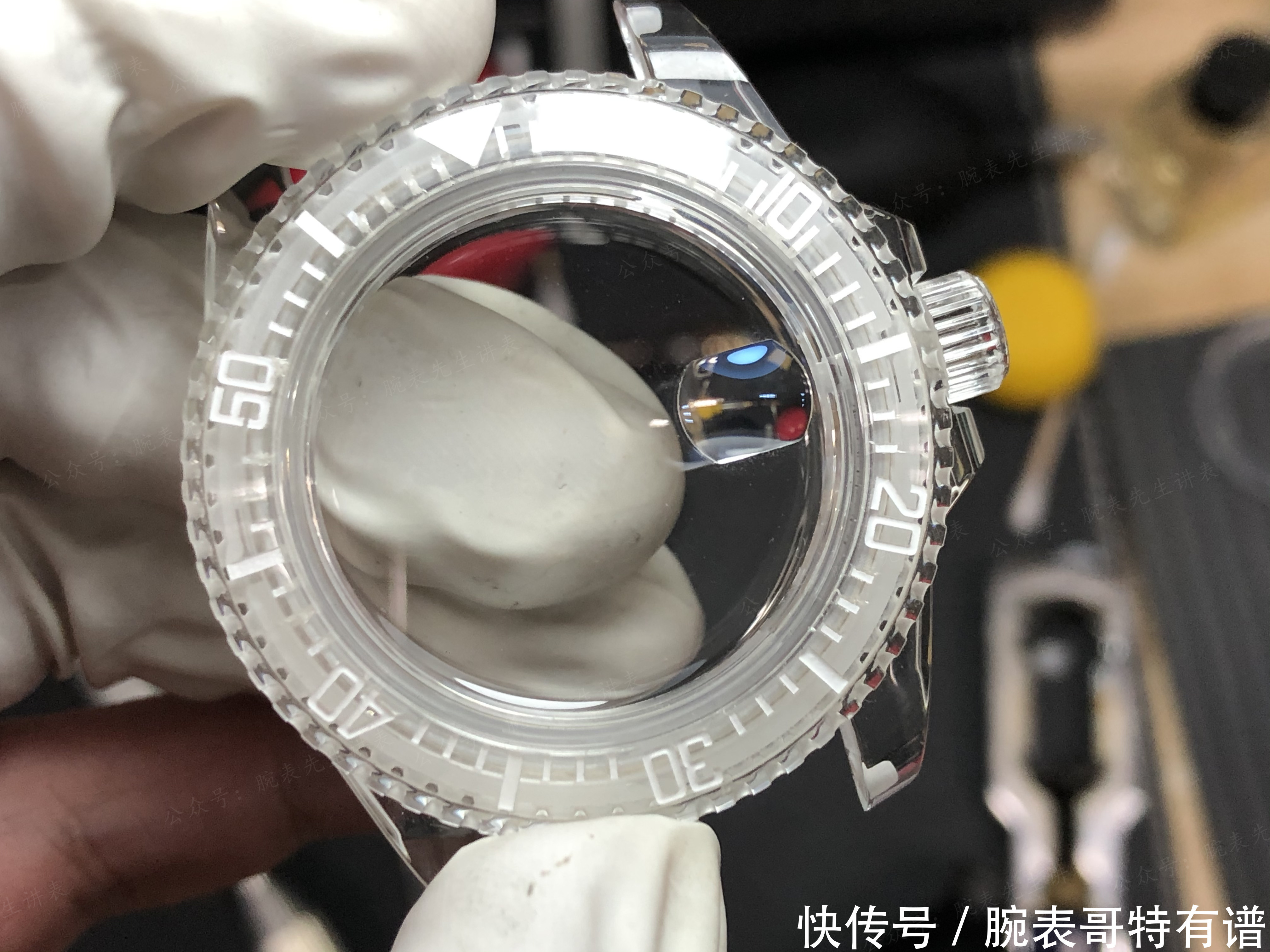 全水晶壳机身,爆改劳力士水鬼!撞表率为零的劳力士透明水鬼!