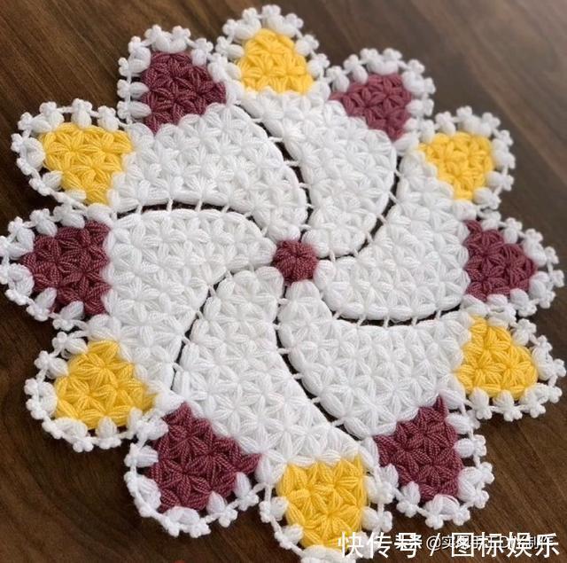针法@「针织作品」32款只用到一种针法织出来的美垫子,新手留存备用