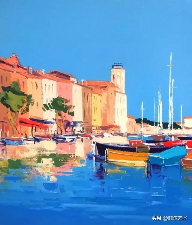 风景|法国画家Francis Taussac 笔下明快浓烈的色彩风景油画作品欣赏