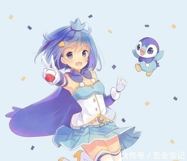 金鱼|宝可梦娘化，帕奇利兹软萌可爱，角金鱼变成了美人鱼