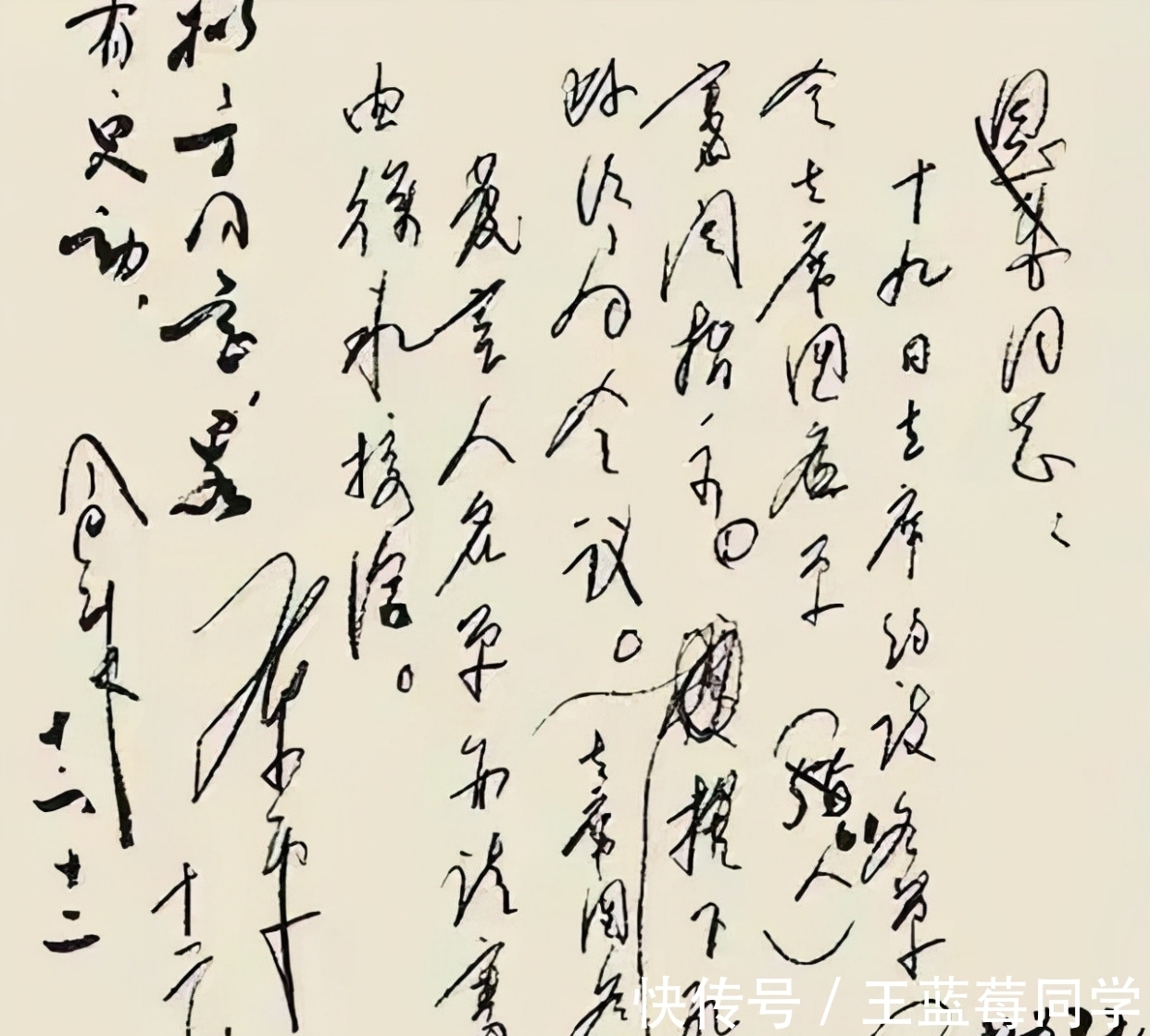 字迹&罕见!邓小平致毛主席信,硬笔字迹与众不同,果敢沉着,斩钉截铁