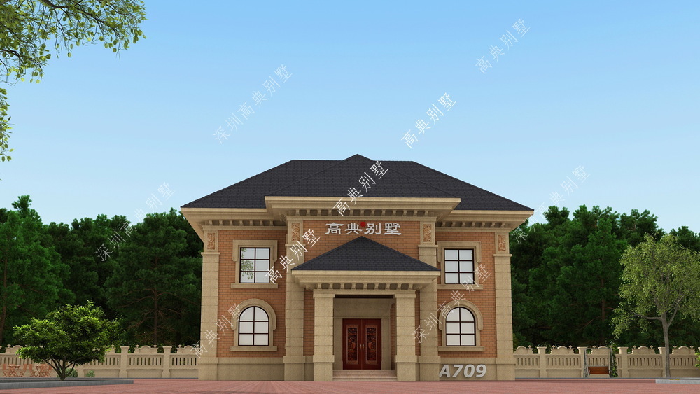 这款欧式风格的别墅,虽然不是很华丽,但是很时尚。