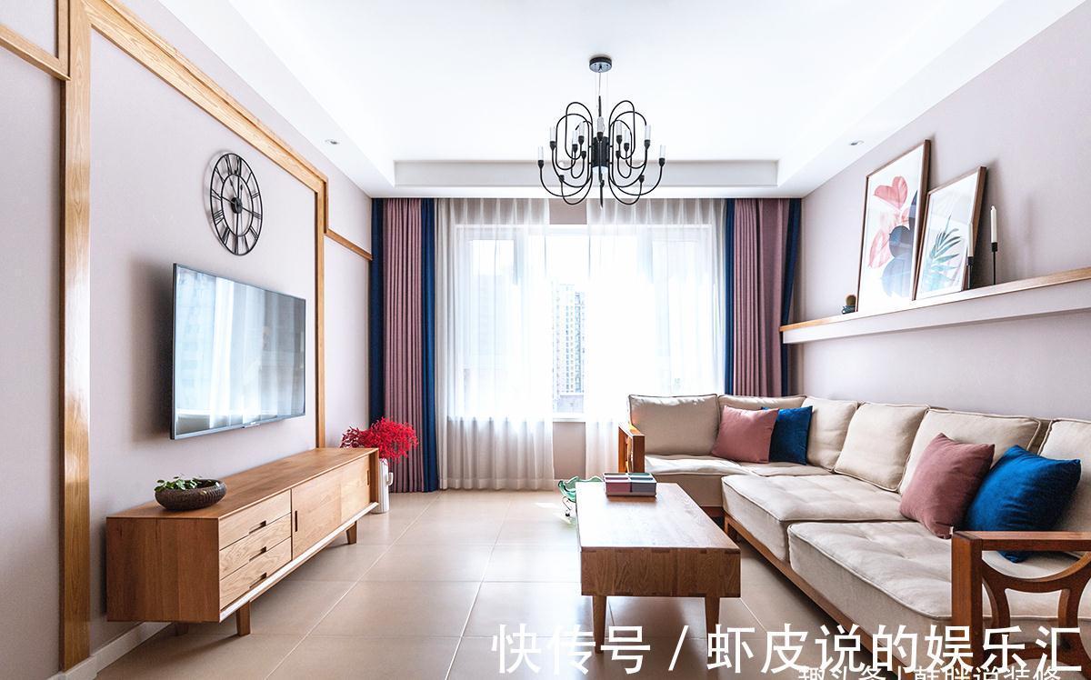 天花板|轻硬装重软装,色彩搭配太抢眼了,庆幸选择了简约北欧风