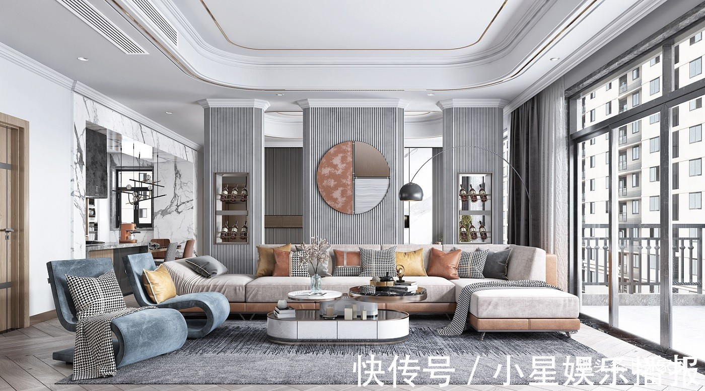 尚海|138平三房现代轻奢,以蜂巢为元素,诉说家的美好和爱情!