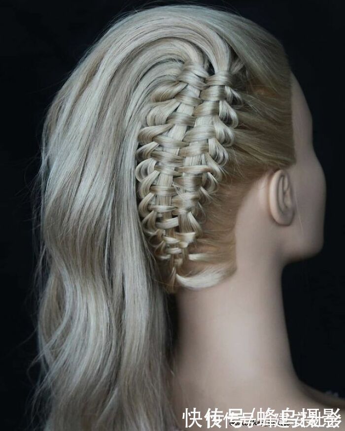 发型 65张编发照片,这哪是编头发分明是画画,图3这发型一次要半天