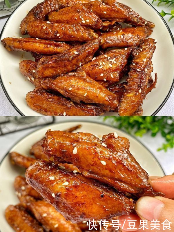 秘鲜美多汁好吃到舔手指的蜜汁鸡翅??