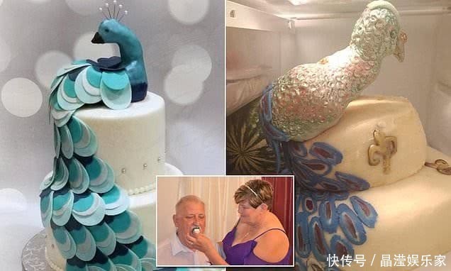 小蛋糕|新娘两千元订购孔雀婚礼蛋糕, 收到的实物像患病火鸡