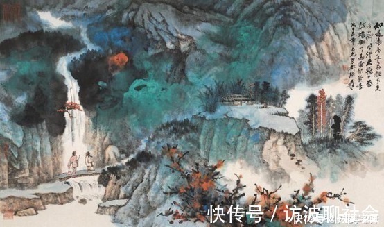 作品!淡妆浓抹总相宜—得张大千指点的彩墨山水画家张国民作品赏析