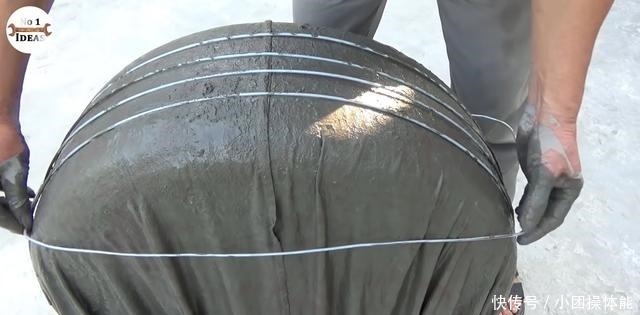 鱼池|这个人挺聪明,用轮胎和桌布改造成精美鱼池,为啥我就想不到!