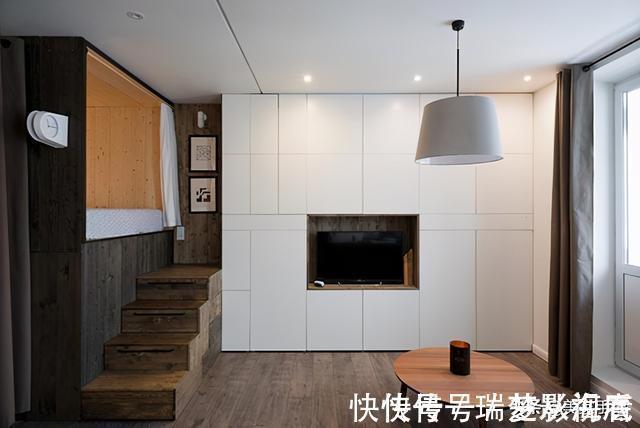 储物区|90后男主坚持把卧室抬高至半空,35㎡家储物空间翻倍,太实用