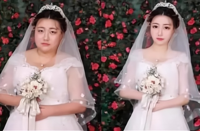 修图|“最强反差婚纱照”遭吐槽,修图前后差距大,新郎:这是我媳妇?