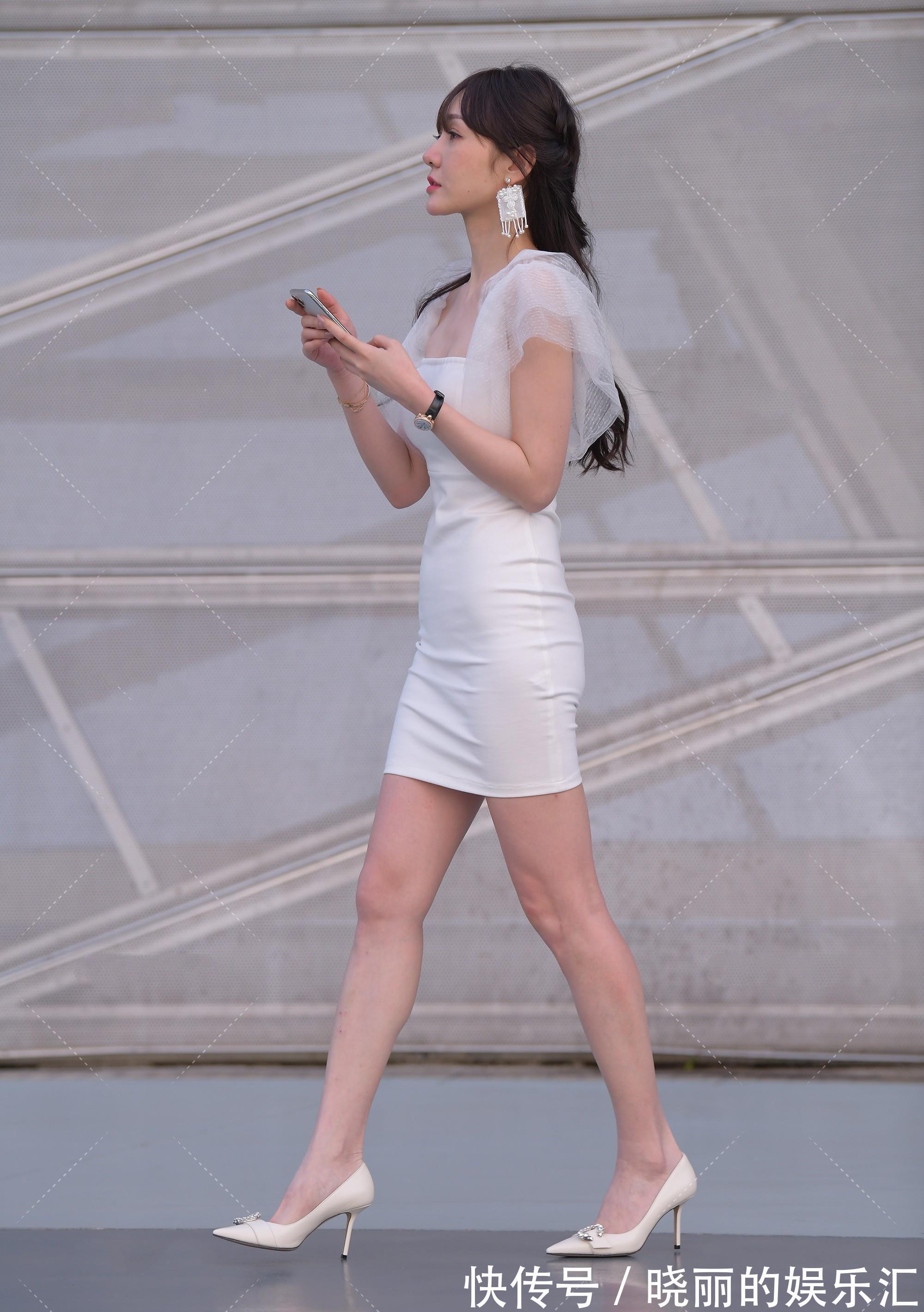 纯白色|白色蕾丝短款连衣裙,气质清新,仙女感十足