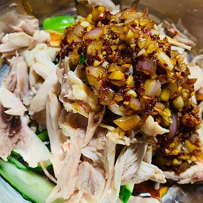 圆葱丁|夏季清凉下酒菜手撕鸡腿
