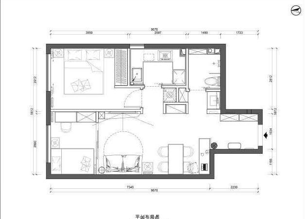 收纳|夫妻巧改48㎡一居,客厅隔出女儿房,现代简约两居太舒适了